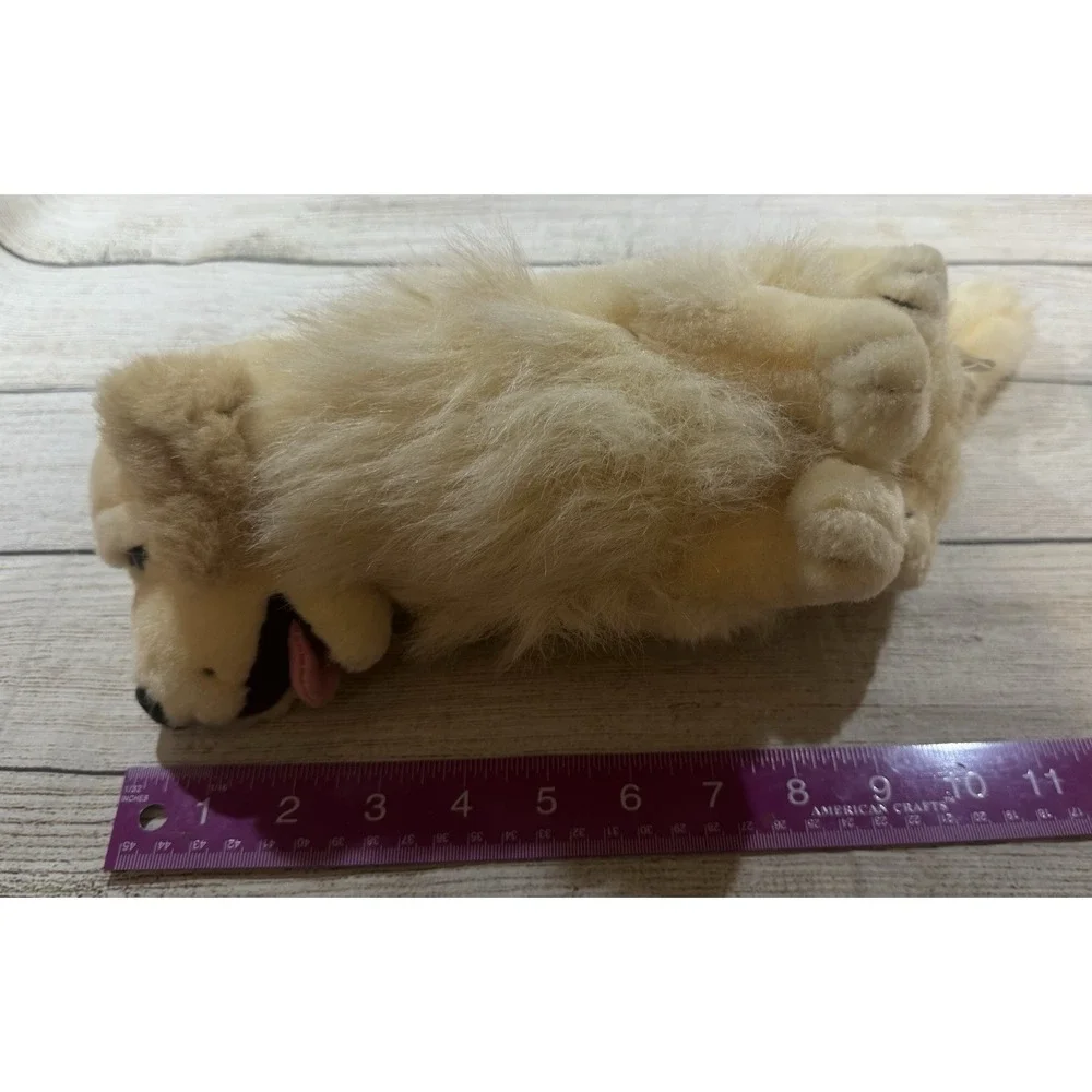 Sitting Tan Yellow Plush Golden Retriever Barking Dog 10.5